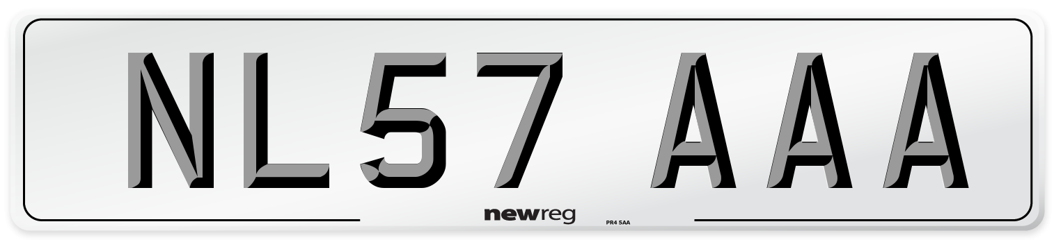 NL57 AAA Number Plate from New Reg